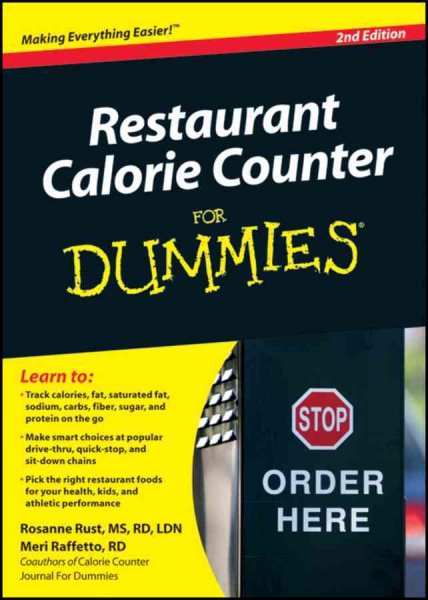 Restaurant Calorie Counter For Dummies cover