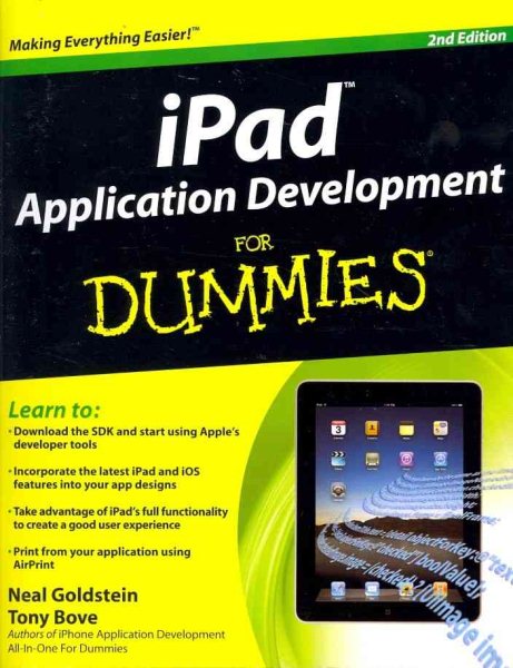 iPad Application Development For Dummies cover