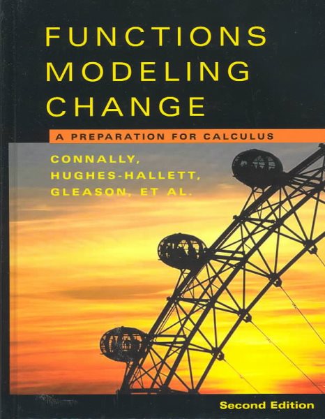 Functions Modeling Change :A Preparation For Calculus cover