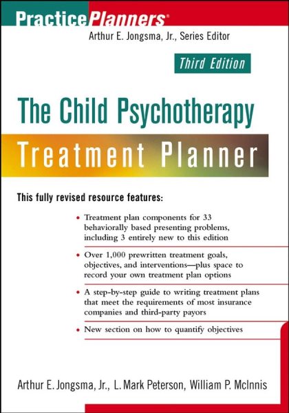 The Child Psychotherapy Treatment Planner (PracticePlanners) cover