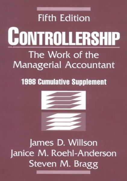Controllership, 1998 Cumulative Supplement: The Work of the Managerial Accountant cover