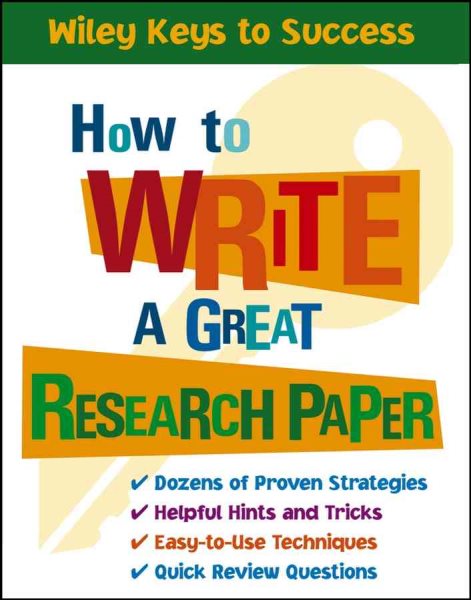 How to Write a Great Research Paper cover