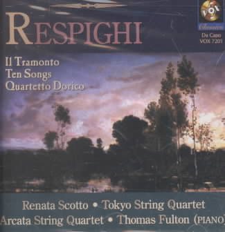 Respighi: Il Tramonto/10 Songs/Quartetto Dorico cover