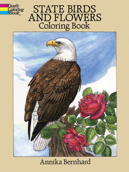 State Birds and Flowers Coloring Book cover