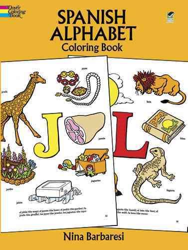 Spanish Alphabet Coloring Book (Dover Children's Bilingual Coloring Book) cover