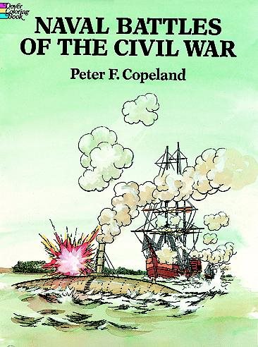 Naval Battles of the Civil War Coloring Book cover