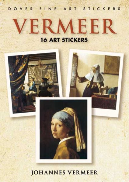 Vermeer: 16 Art Stickers (Dover Art Stickers) cover