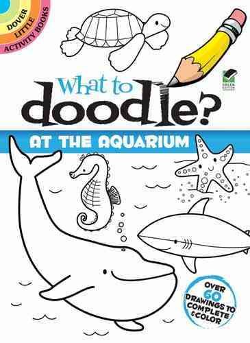 What to Doodle? At the Aquarium (Dover Doodle Books) cover