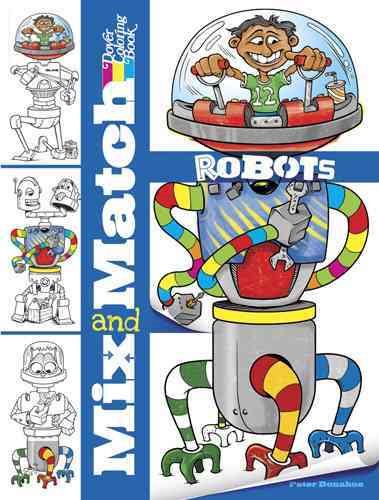 Mix and Match ROBOTS (Dover Mix and Match Coloring Book) cover