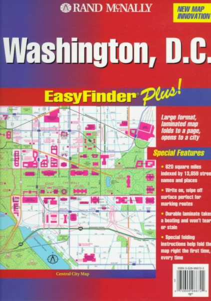Washington, D.C.: Easyfinder Plus (Easyfinder Plus Map) cover