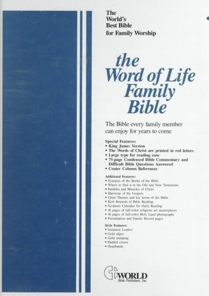 Holy Bible: The Word of Life Family Bible/White Padded/1865W cover