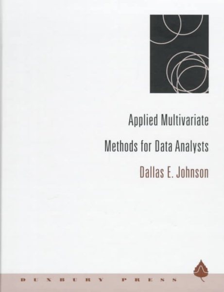 Applied Multivariate Methods for Data Analysts cover