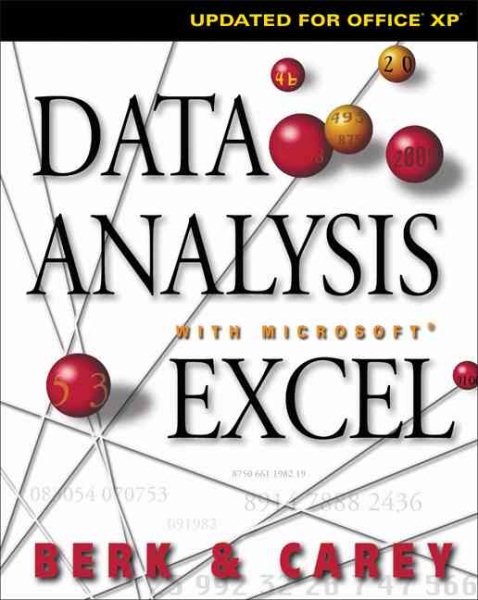 Data Analysis with Microsoft Excel: Updated for Office XP (with CD-ROM)