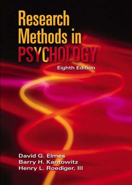 Research Methods in Psychology (Available Titles CengageNOW)