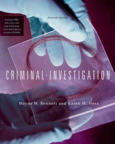 Criminal Investigation (with CD-ROM and InfoTrac) (Available Titles CengageNOW)
