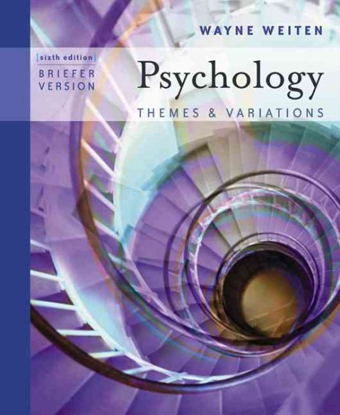 Psychology: Themes and Variations, Brief Edition (with Concept Charts and InfoTrac) (Available Titles CengageNOW) cover