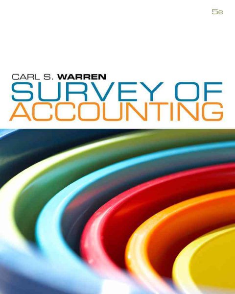 Survey of Accounting (Available Titles CengageNOW) cover