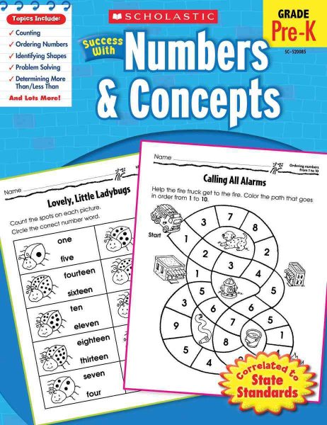 Scholastic Success with Numbers & Concepts cover