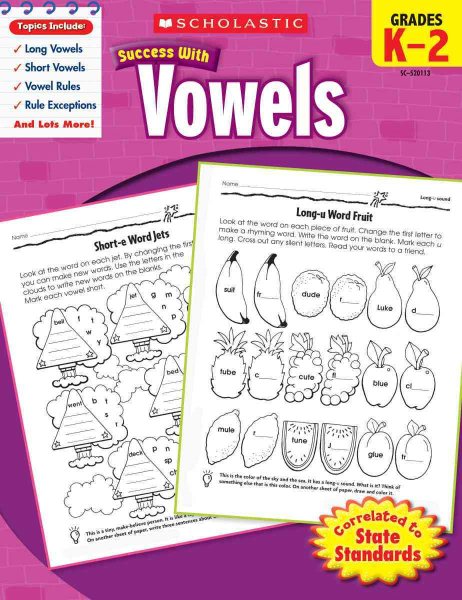 Scholastic Success with Vowels cover