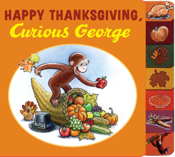 Happy Thanksgiving, Curious George tabbed board book cover