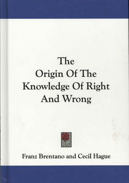 The Origin Of The Knowledge Of Right And Wrong