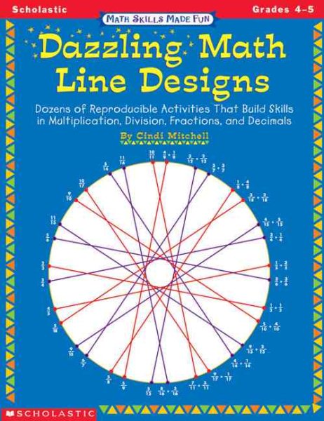 Dazzling Math Line Designs, Grades 4-5 (Math Skills Made Fun) cover