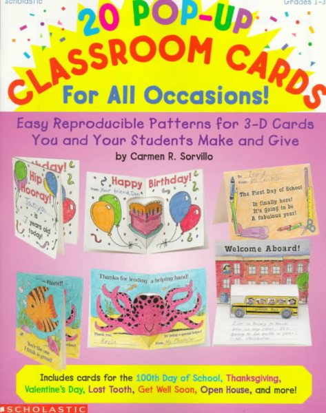 20 Pop-Up Classroom Cards for All Occasions! (Grades 1-3) cover