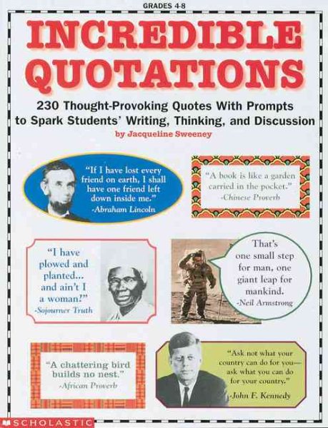 Incredible Quotations (Grades 4-8) (reproducible) cover