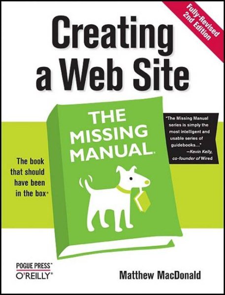 Creating a Web Site: The Missing Manual cover