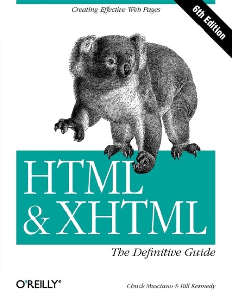 HTML & XHTML: The Definitive Guide (6th Edition) cover