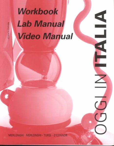 Workbook, Lab Manual, Video Manual, Italian Edition cover
