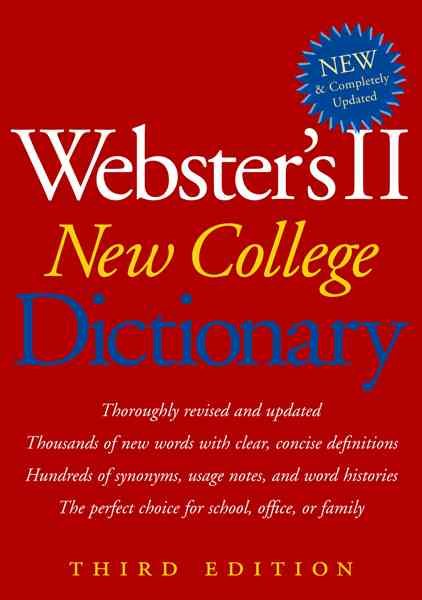 Houghton Mifflin 0618396012 Websters II Hardbound New College Dictionary cover