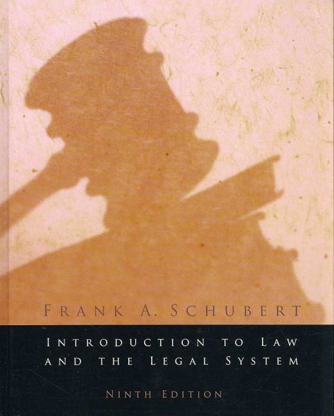 Introduction to Law and the Legal System cover