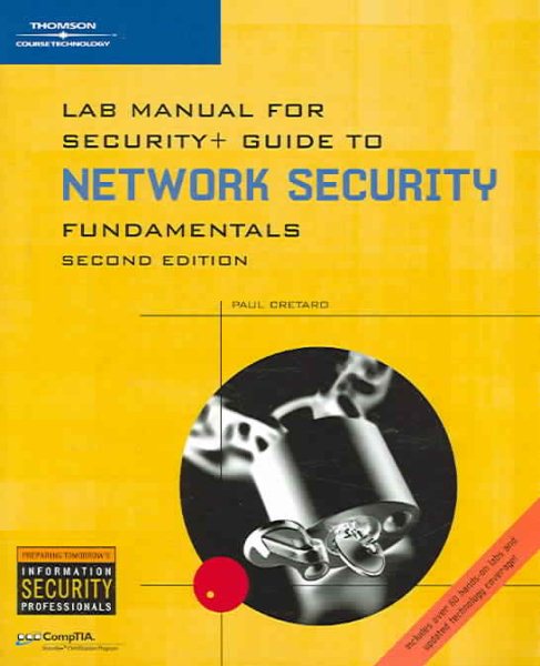Lab Manual for Security+ Guide to Networking Security Fundamentals, 2nd cover