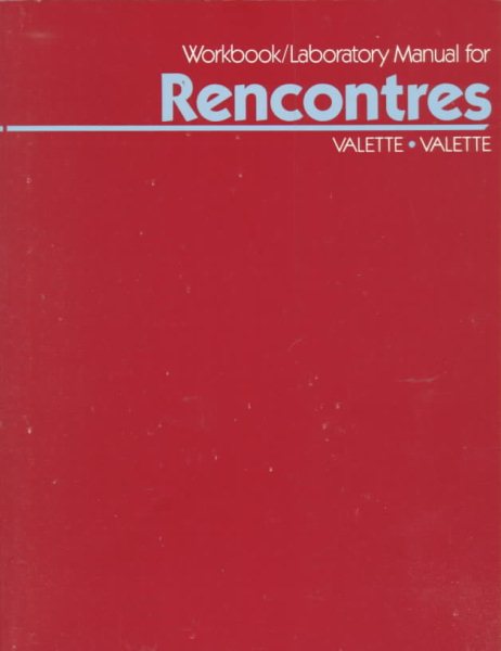 Workbook/Laboratory Manual for Recontres: French Grammar in Action cover