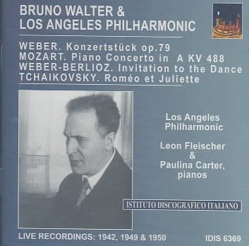 Bruno Walter Conducts Los Angeles Philharmonic: Weber; Mozart; Tchaikovsky (Bruno Walter Rarities 12) cover