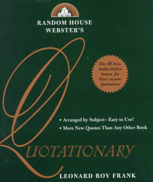 Random House Webster's Quotationary cover