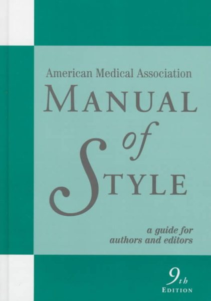 Manual Of Style 9/E: A Guide For Authors And Editors cover