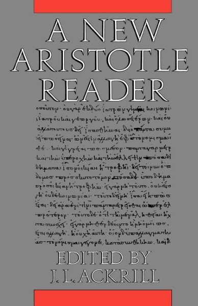 A New Aristotle Reader cover
