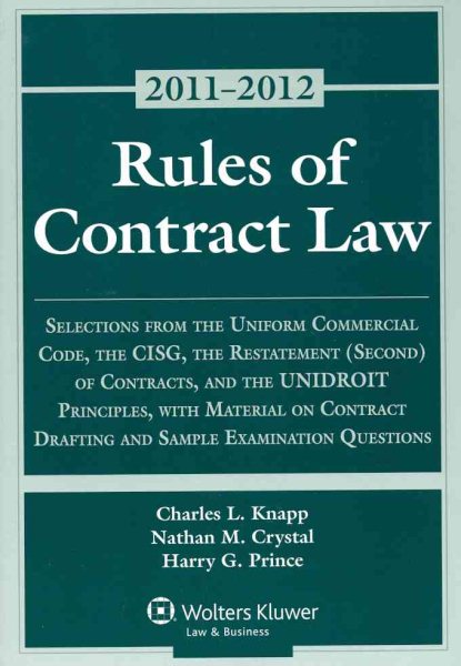 Rules of Contract Law 2011 Statutory Supplement