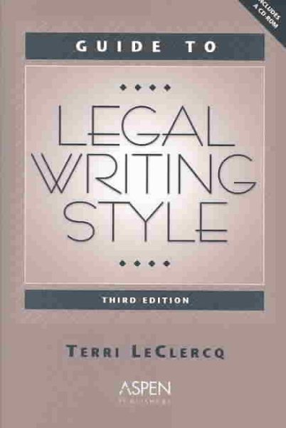 Guide to Legal Writing Style cover