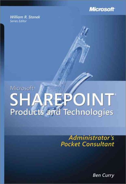 Microsoft  SharePoint  Products and Technologies Administrator's Pocket Consultant cover