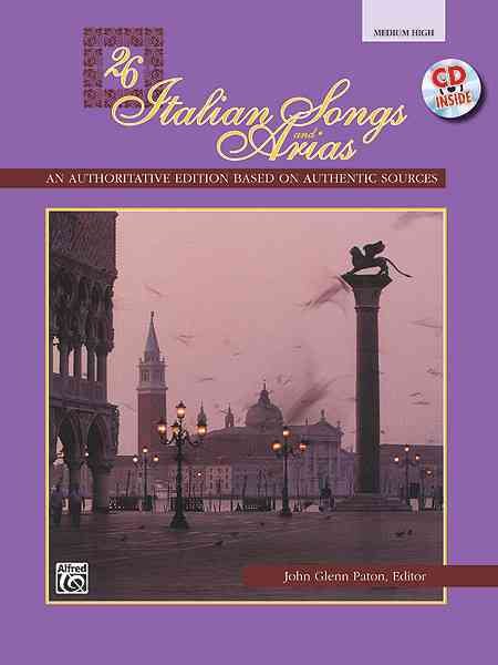 26 Italian Songs and Arias: Medium High Voice, Book & CD cover