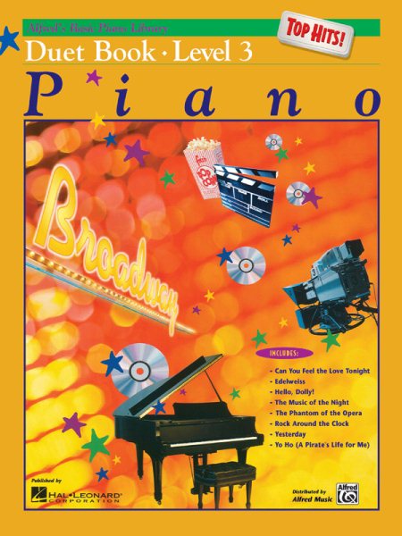 Alfred's Basic Piano Course: Top Hits! Duet Book, Level 3 (Alfred's Basic Piano Library) cover