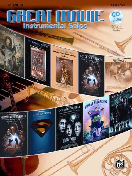Great Movie Instrumental Solos: Trombone, Level 2-3 cover