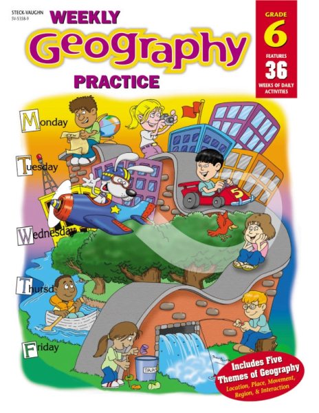 Weekly Geography Practice Grade 6 cover