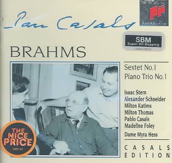Johannes Brahms: Sextet No. 1 / Piano Trio No. 1 cover