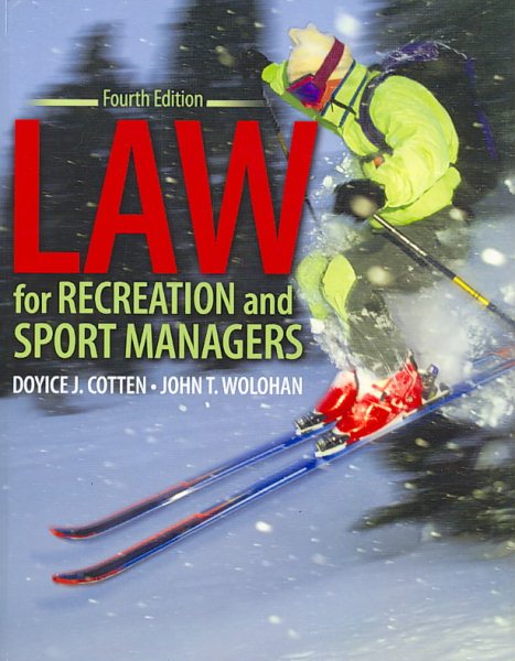 Law for Recreation and Sport Managers cover