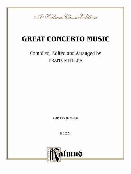Great Concerto Music (Kalmus Edition) cover