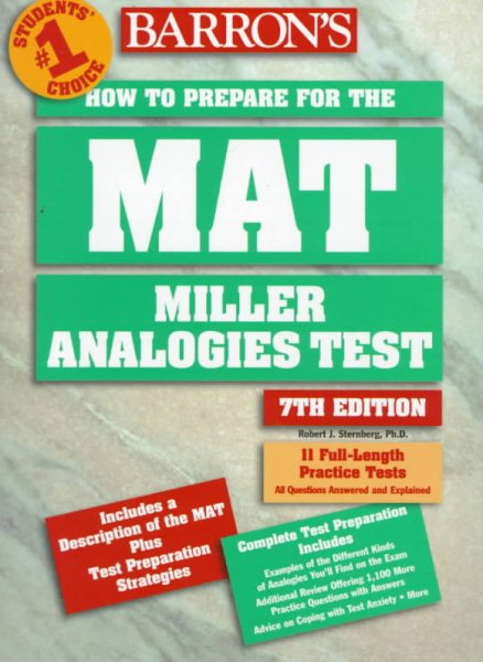Barron's How to Prepare for the Mat: Miller Analogies Test cover